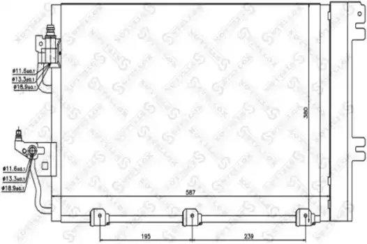Радиатор кондиционера (конденсатор) STELLOX 10-45003-SX