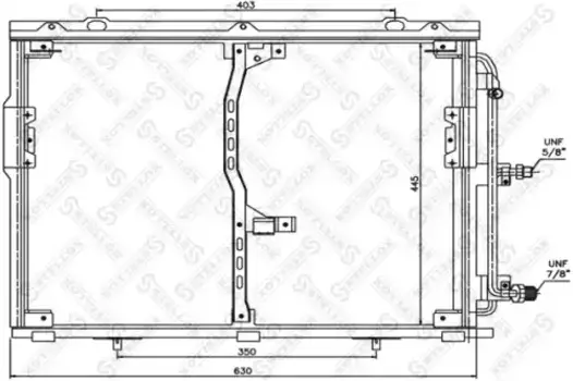 Радиатор кондиционера (конденсатор) STELLOX 10-45013-SX