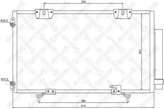 Радиатор кондиционера (конденсатор) STELLOX 10-45029-SX
