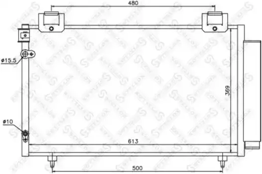 Радиатор кондиционера (конденсатор) STELLOX 10-45038-SX