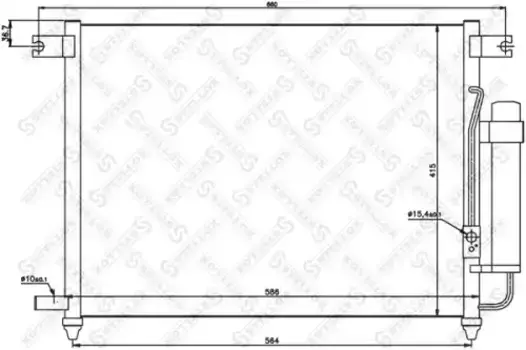 Радиатор кондиционера (конденсатор) STELLOX 10-45079-SX