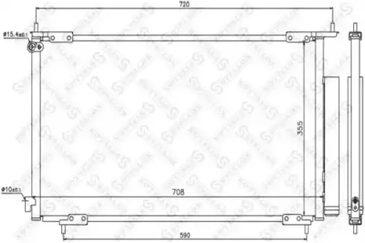 Радиатор кондиционера (конденсатор) STELLOX 10-45096-SX