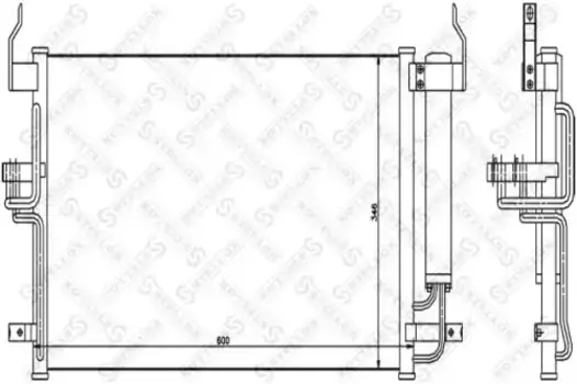 Радиатор кондиционера (конденсатор) STELLOX 10-45101-SX