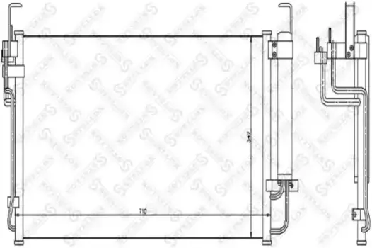 Радиатор кондиционера (конденсатор) STELLOX 10-45107-SX