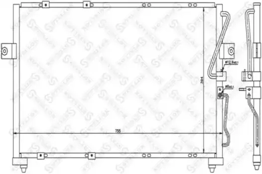 Радиатор кондиционера (конденсатор) STELLOX 10-45112-SX