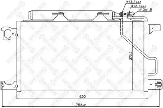 Радиатор кондиционера (конденсатор) STELLOX 10-45125-SX