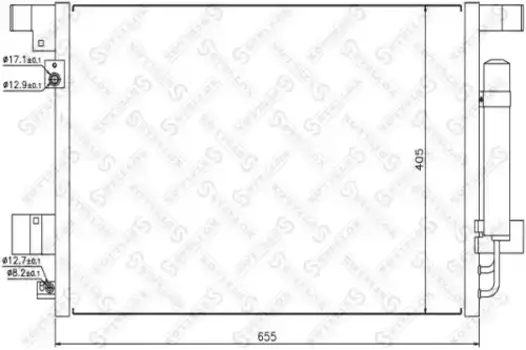 Радиатор кондиционера (конденсатор) STELLOX 10-45135-SX