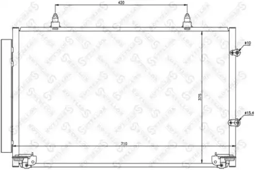 Радиатор кондиционера (конденсатор) STELLOX 10-45152-SX