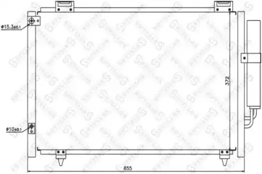 Радиатор кондиционера (конденсатор) STELLOX 10-45153-SX