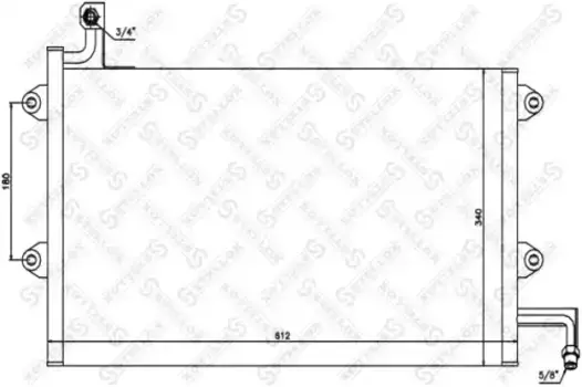 Радиатор кондиционера (конденсатор) STELLOX 10-45161-SX