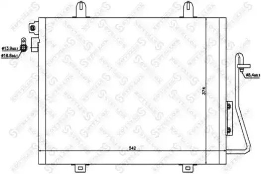 Радиатор кондиционера (конденсатор) STELLOX 10-45175-SX