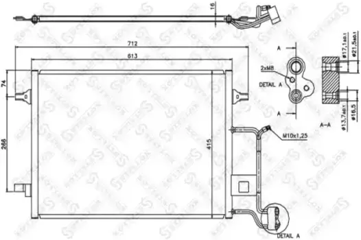 Радиатор кондиционера (конденсатор) STELLOX 10-45180-SX