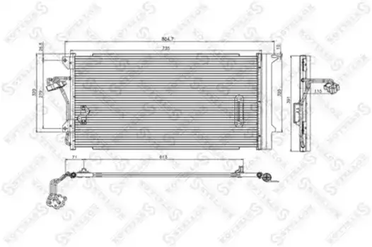 Радиатор кондиционера (конденсатор) STELLOX 10-45182-SX