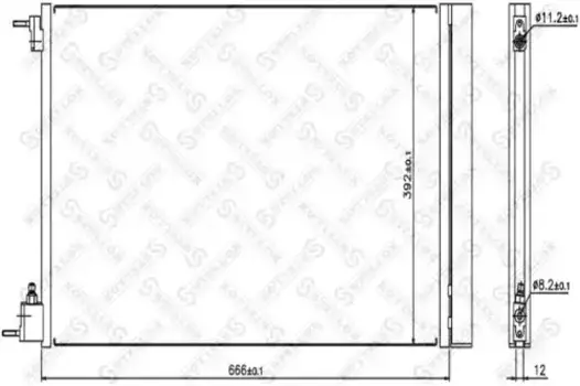 Радиатор кондиционера (конденсатор) STELLOX 10-45185-SX