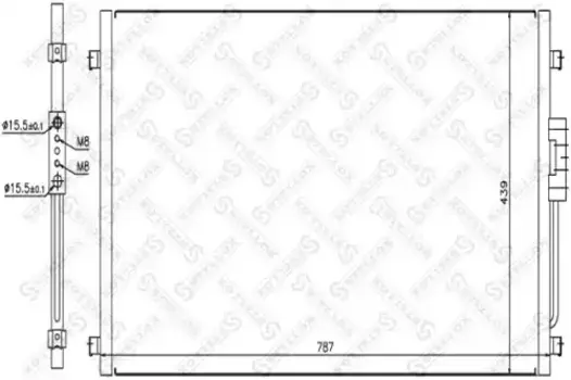 Радиатор кондиционера (конденсатор) STELLOX 10-45186-SX