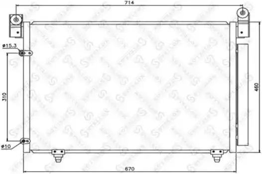 Радиатор кондиционера (конденсатор) STELLOX 10-45192-SX