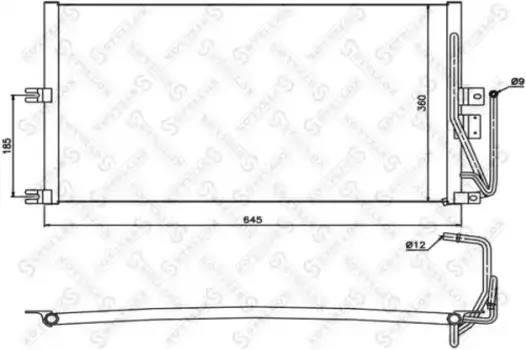 Радиатор кондиционера (конденсатор) STELLOX 10-45194-SX