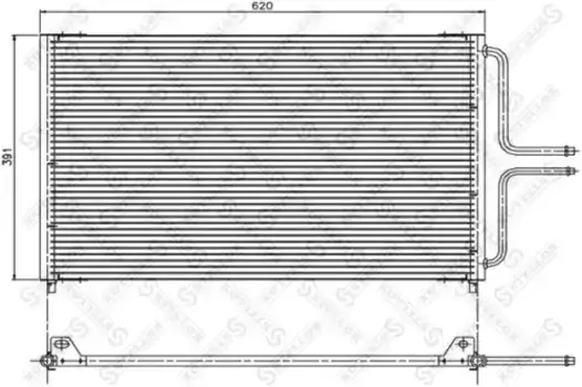 Радиатор кондиционера (конденсатор) STELLOX 10-45200-SX