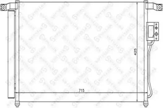 Радиатор кондиционера (конденсатор) STELLOX 10-45203-SX