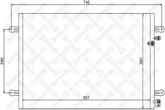 Радиатор кондиционера (конденсатор) STELLOX 10-45219-SX