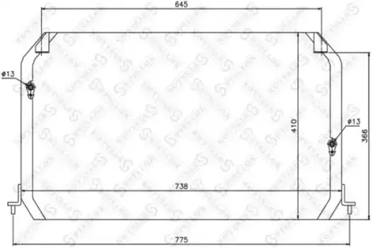 Радиатор кондиционера (конденсатор) STELLOX 10-45287-SX