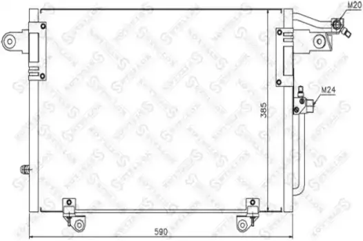 Радиатор кондиционера (конденсатор) STELLOX 10-45303-SX