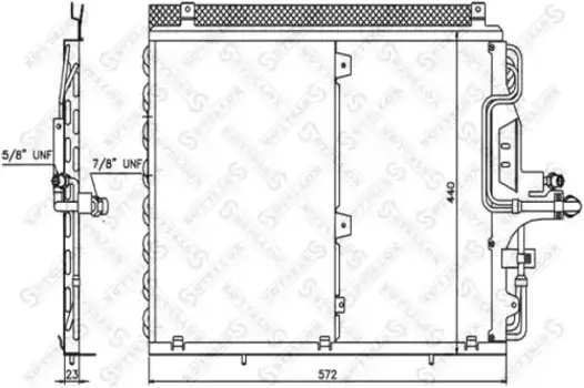 Радиатор кондиционера (конденсатор) STELLOX 10-45318-SX