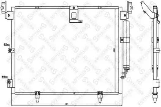 Радиатор кондиционера (конденсатор) STELLOX 10-45355-SX