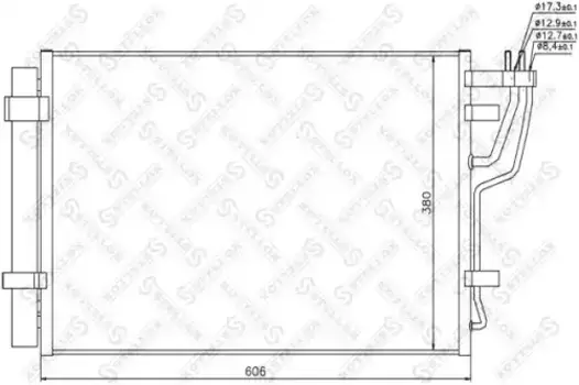 Радиатор кондиционера (конденсатор) STELLOX 10-45381-SX