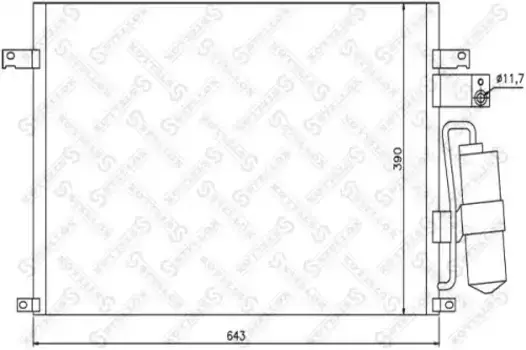 Радиатор кондиционера (конденсатор) STELLOX 10-45385-SX