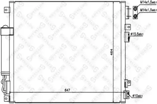 Радиатор кондиционера (конденсатор) STELLOX 10-45414-SX