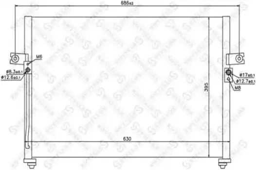 Радиатор кондиционера (конденсатор) STELLOX 10-45437-SX