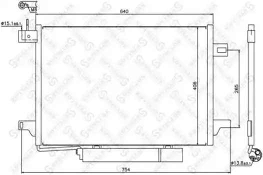 Радиатор кондиционера (конденсатор) STELLOX 10-45464-SX