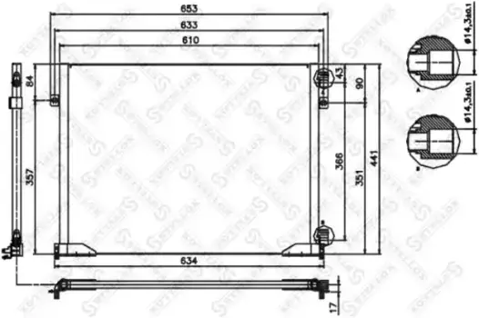 Радиатор кондиционера (конденсатор) STELLOX 10-45479-SX