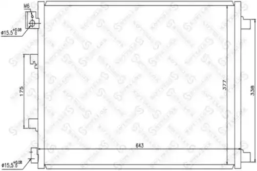 Радиатор кондиционера (конденсатор) STELLOX 10-45484-SX