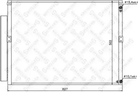 Радиатор кондиционера (конденсатор) STELLOX 10-45528-SX