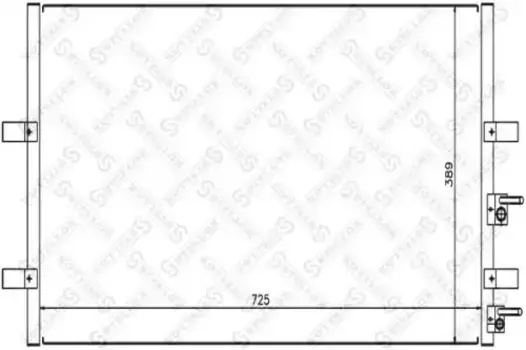 Радиатор кондиционера (конденсатор) STELLOX 10-45563-SX