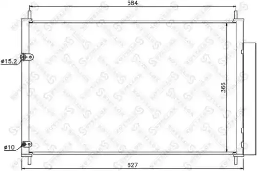 Радиатор кондиционера (конденсатор) STELLOX 10-45568-SX