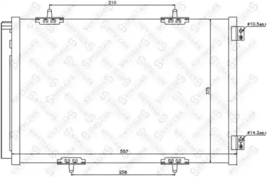 Радиатор кондиционера (конденсатор) STELLOX 10-45632-SX