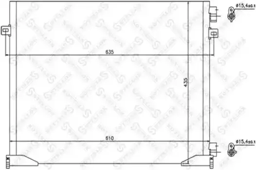 Радиатор кондиционера (конденсатор) STELLOX 10-45635-SX