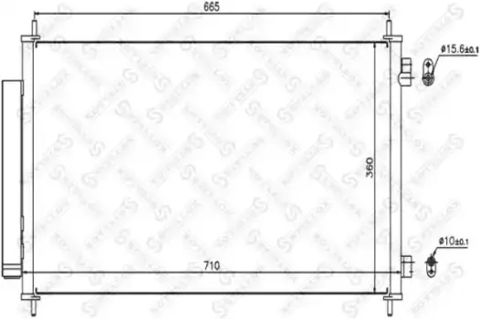 Радиатор кондиционера (конденсатор) STELLOX 10-45646-SX