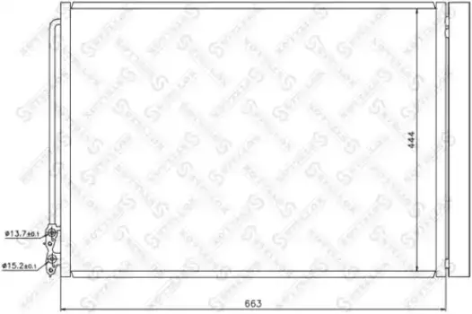 Радиатор кондиционера (конденсатор) STELLOX 10-45647-SX