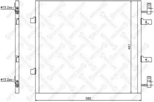 Радиатор кондиционера (конденсатор) STELLOX 10-45666-SX