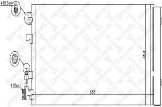Радиатор кондиционера (конденсатор) STELLOX 10-45694-SX