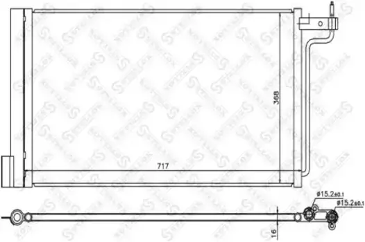 Радиатор кондиционера (конденсатор) STELLOX 10-45739-SX
