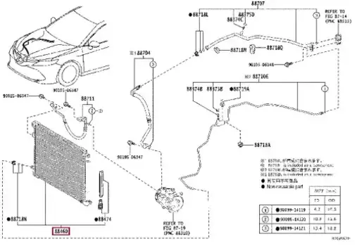 Радиатор кондиционера (конденсатор) TOYOTA / LEXUS 884A033010