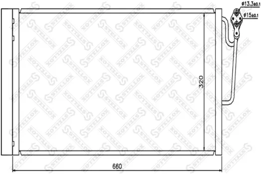 Радиатор кондиционера (конденсатор) STELLOX 10-45649-SX
