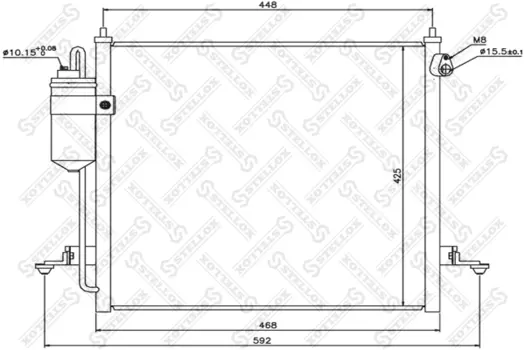 Радиатор кондиционера (конденсатор) STELLOX 10-45584-SX