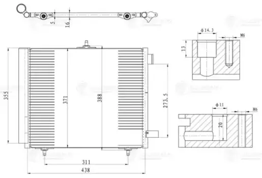 радиатор кондиционера!\ Peugeot 207 06>