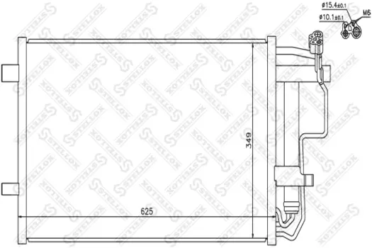 Радиатор кондиционера (конденсатор) STELLOX 10-45710-SX